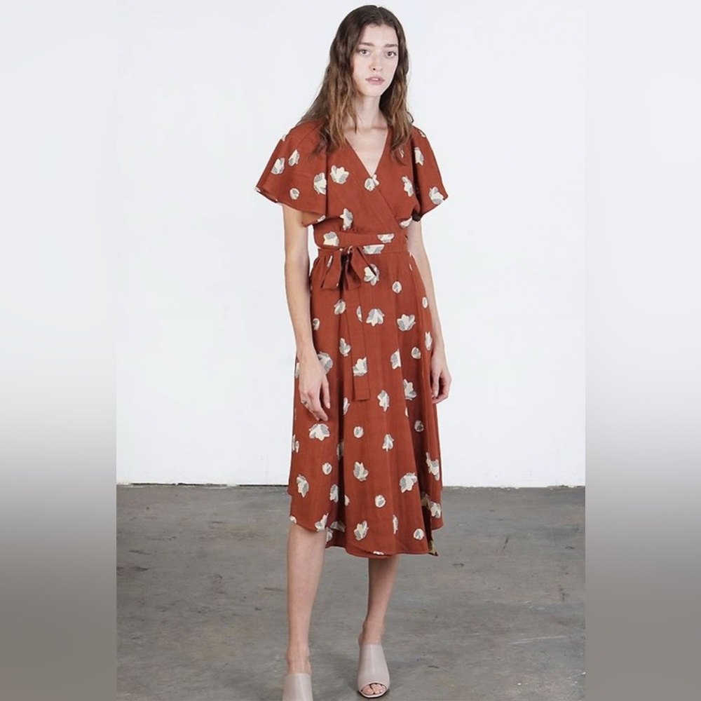 Mod Ref Rust Kyrie Wrap Dress